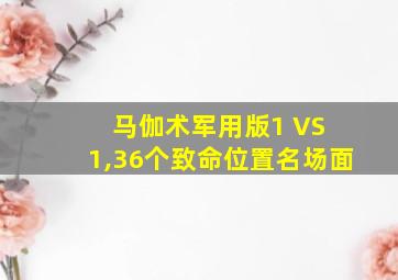 马伽术军用版1 VS 1,36个致命位置名场面